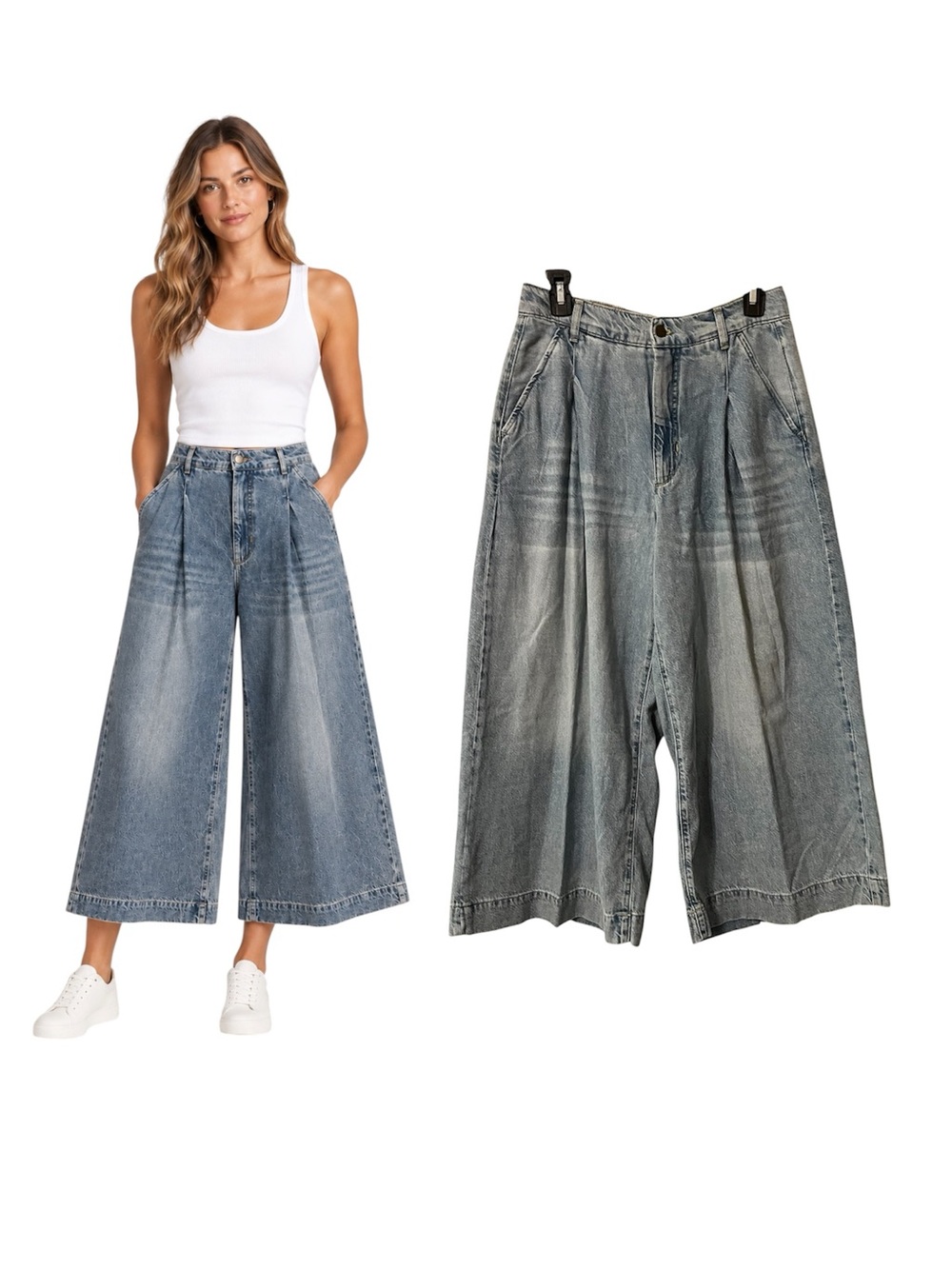 Anthropologie Pilcro Emory Pleated High Rise Wide Leg faded Jeans Size 28 - Picture 14 of 14